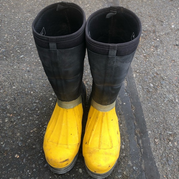 Bogs Journeyman 52426-001 Mens Black Yellow Rubber/Nylon Forge Steel Toe Boots - Picture 1 of 15